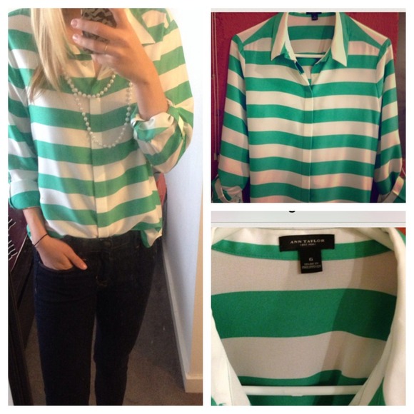 🚫SOLD🚫Ann Taylor Striped Blouse