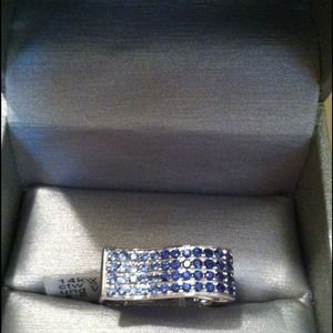 14k White Gold Sapphire Ring CUSTOM MADE