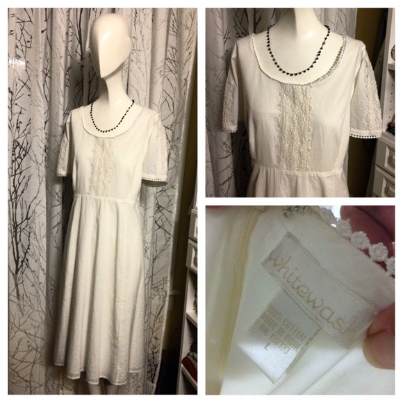 Anthropologie - Whitewash dress