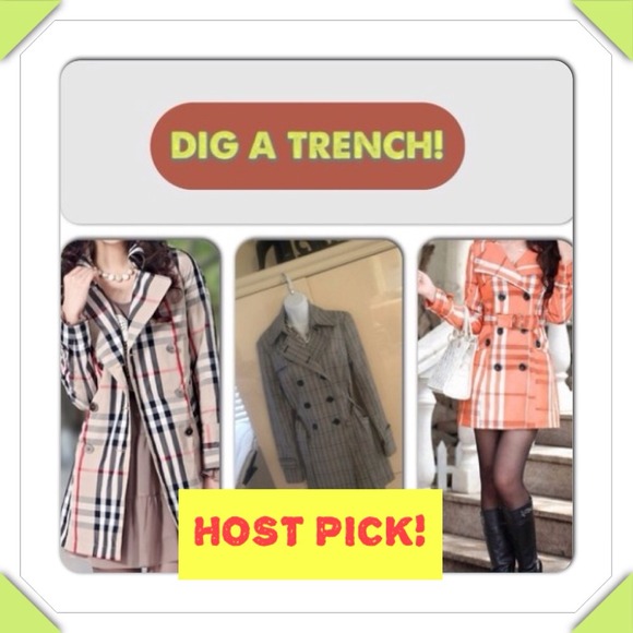 Belted Plaid Print Trench Coat️ w/Front Pockets