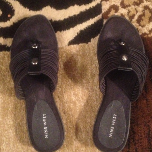 Black Nine West Sandals