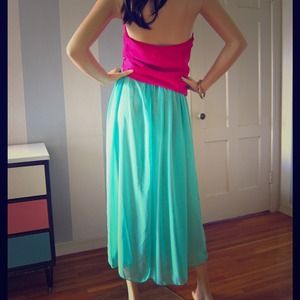 Nwot Turquoise Amer,Apparel skirt or fuchsia top