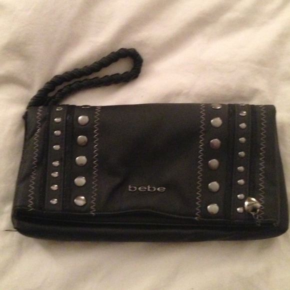 Small black Bebe Clutch