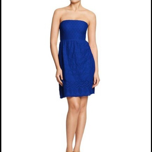 Royal Blue Old Navy Strapless Dress