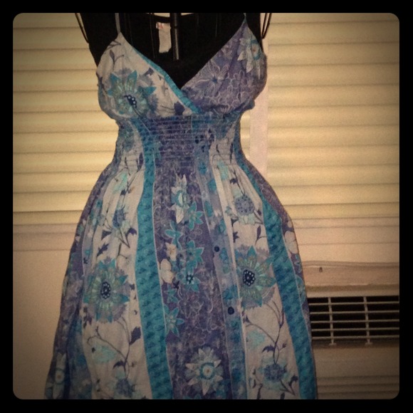 Beautiful Blue Spaghetti Strap Dress