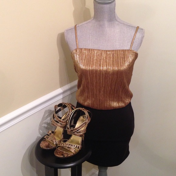 Gold & Black Social Dress