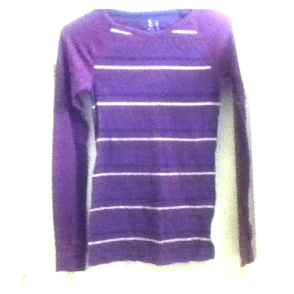 Purple Striped Long Sleeve Shirt