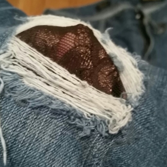 Express distressed jeans sz 2 - Picture 3 of 4