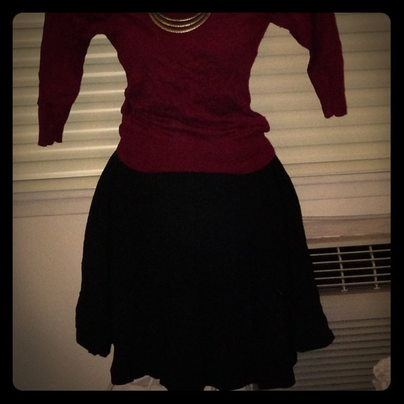 Forever 21 Black Flowy Skirt
