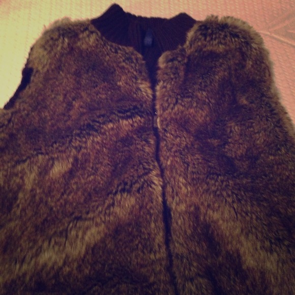 1x great northwest indigo woman's faux fur vest