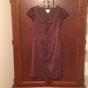 Anne Taylor button down, brown dress.