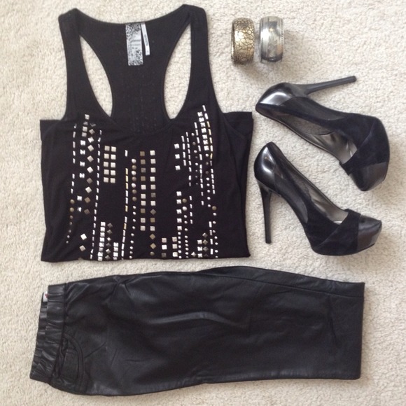 Black Leather Leggings