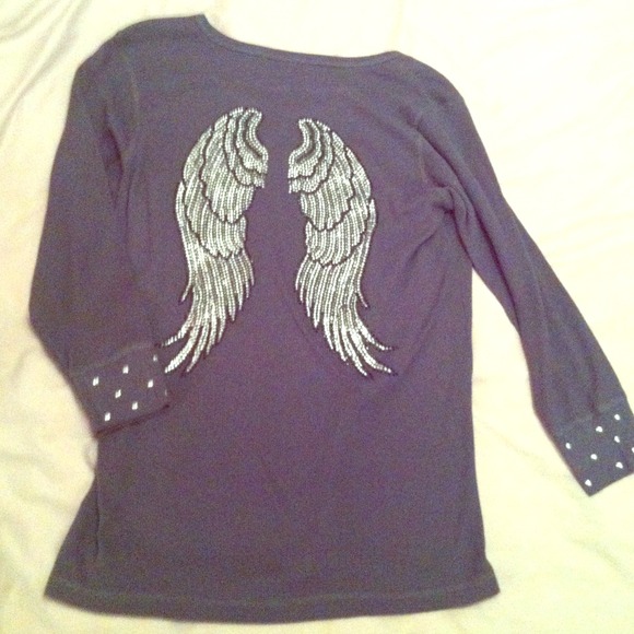 💲⬇ 3/4 sleeve grey thermal