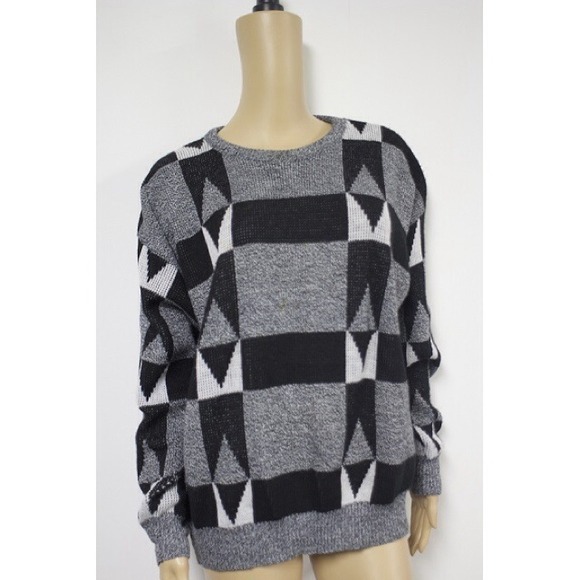 Vintage black & white sweater - Picture 1 of 2