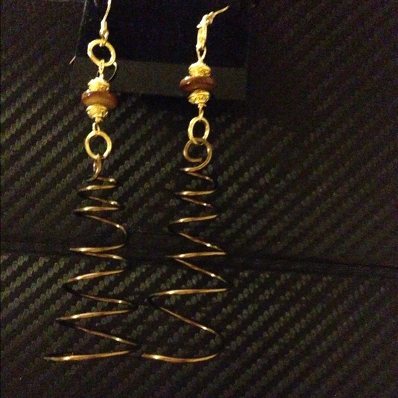 Handmade unique Spiral Drop earrings