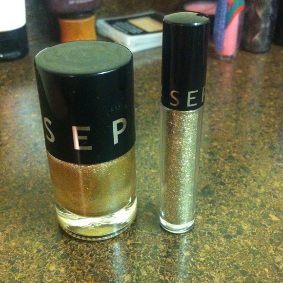 Sephora matching nail polish& eye liner!