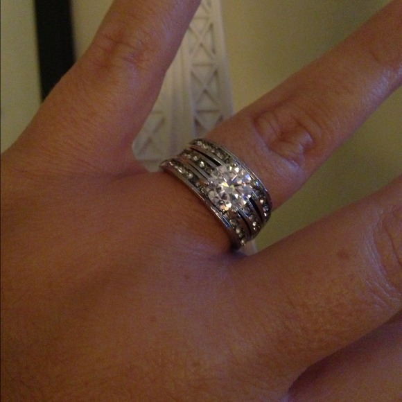 Three piece Engagement/Wedding set