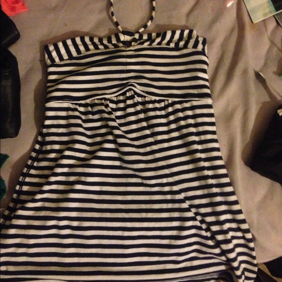 American Eagle Outfitters Tops - Striped Twist neck halter top