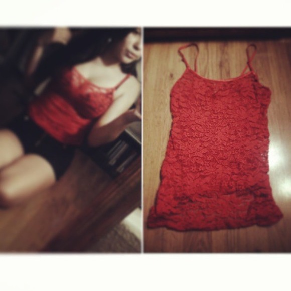 ❤ Red Lace Tanktop ❤