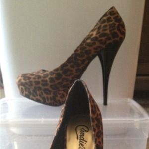 Candies cheetah print heels