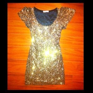 Gold Sequin Arden B Dress!!