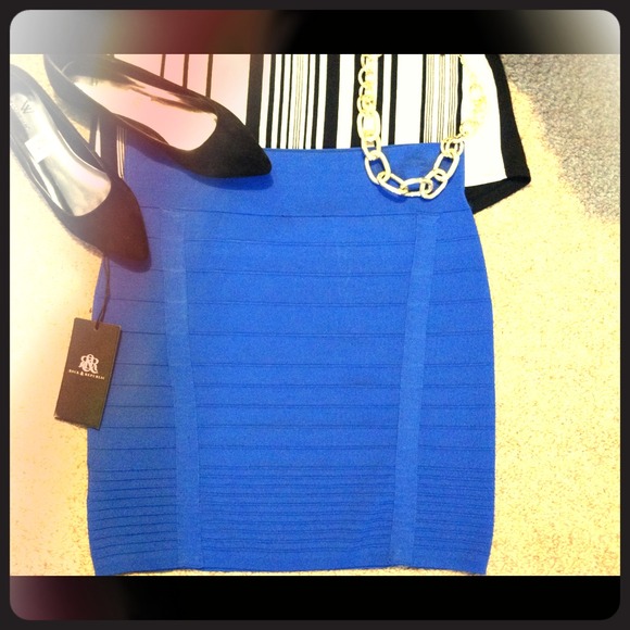 ⚡️SOLD⚡️ROCK&REPUBLIC COBALT BANDAGE SKIRT