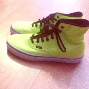 Vans highlighter color sneakers.