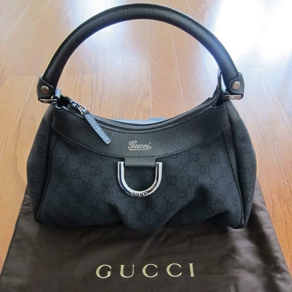SOLD!! NWT Gucci Black Denim Guccissima D-Ring Bag