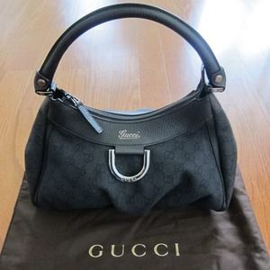 SOLD!! NWT Gucci Black Denim Guccissima D-Ring Bag