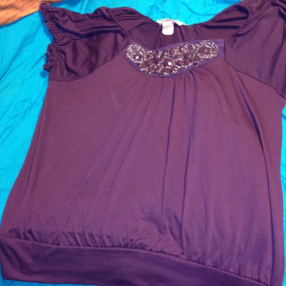 ⬇️✳️PRICE DROP✳️⬇️Short sleeve purple top