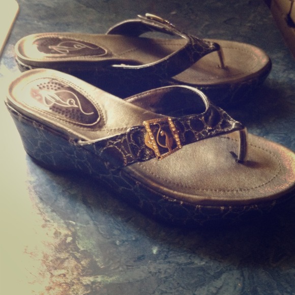 Baby phat wedge flops