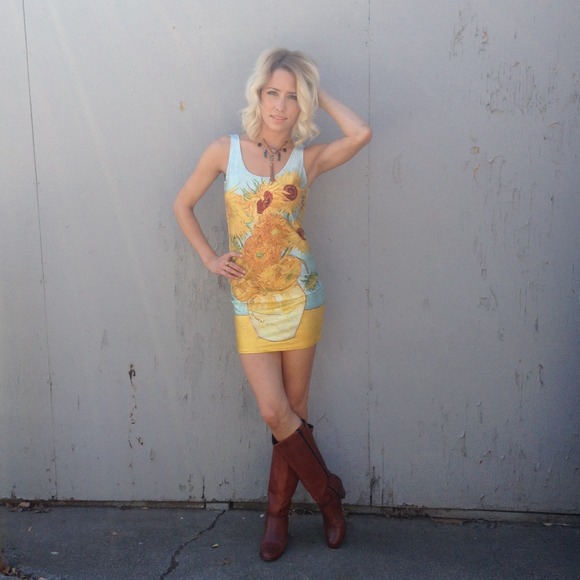 sunflower tank dress- Sold out - Picture 3 of 4