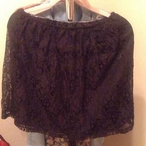 Forever 21 black lace skirt size medium