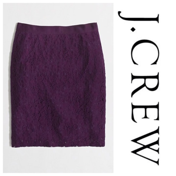 J. Crew Pencil Skirt in Floral Lace