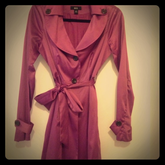 🚫sold on ebay🚫BCX violet satin trench coat.💁👑