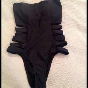 Shoreroad black cutout bathing suit size XS
