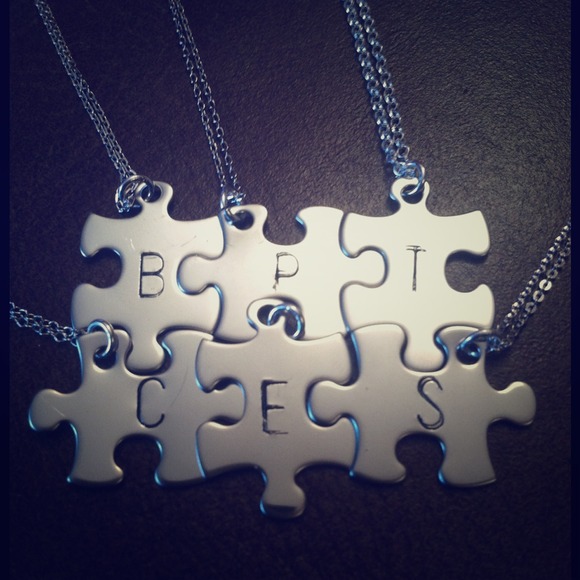 Puzzle piece charm necklace!! Friendship necklace