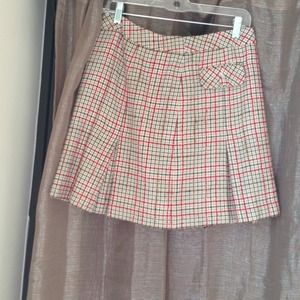 Plaid pleated skirt