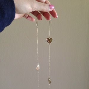 Heart shaped necklace gold tone