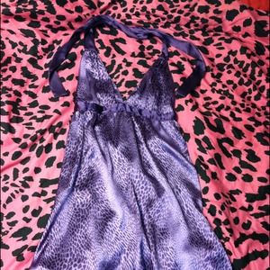 Purple animal print halter guess dress