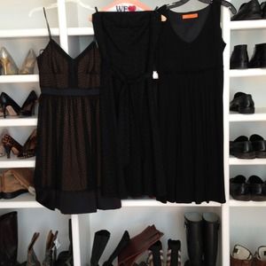 Bundle of three black dresses.
