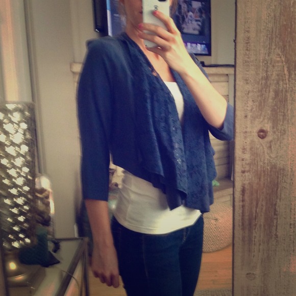 Cutest Cropped Jacket - Navy Blue