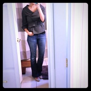 💚Tulle💚 grey shawl collar jacket