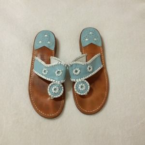 Light Blue and White Jack Rogers