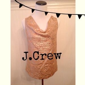 ❌SOLD❌JCrew and gold jacquard top.