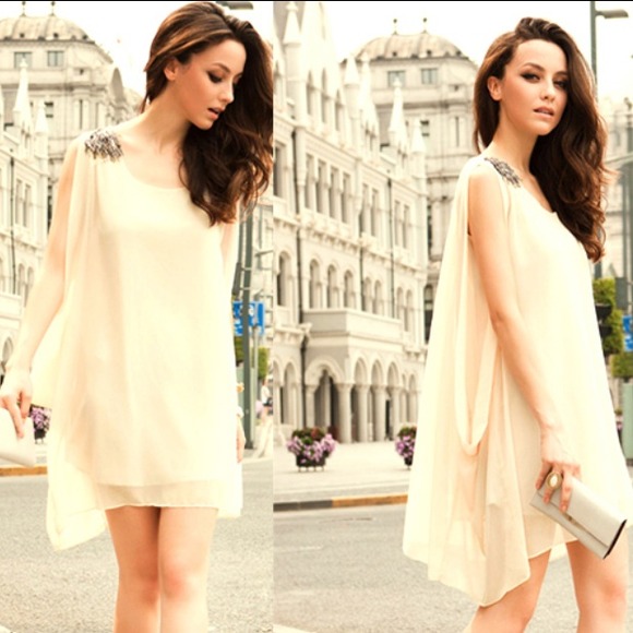 XXSOLDXX Cream Flowy Dress - Picture 2 of 3