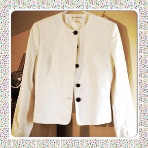 WHITE TEXTURED BLAZER!