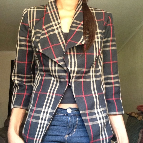 Pinstripe/Checkered Blazer!