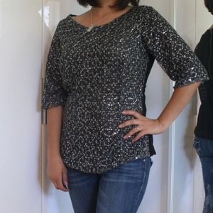 Banana Republic Sequined Top, Large / 12 NWT