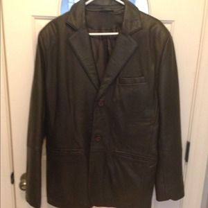 100% Men's Leather Blazer